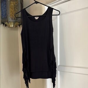 Chico's Black Fringe Tank Top